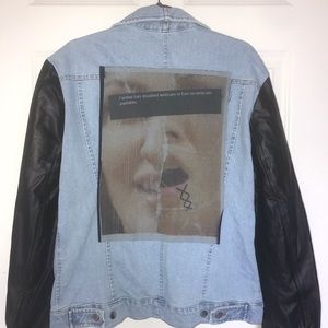 Nicolo Tonetto Jean Jacket with Leather sleeves